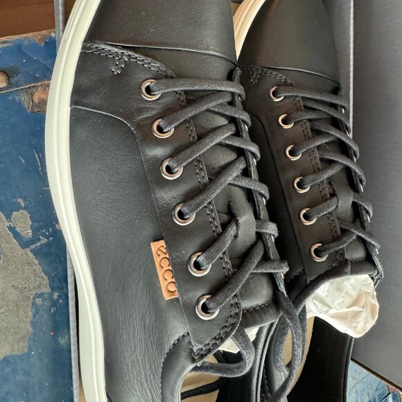 NWT ECCO Men's Soft 7 Sneaker in Black Size 44 - Picture 6 of 14